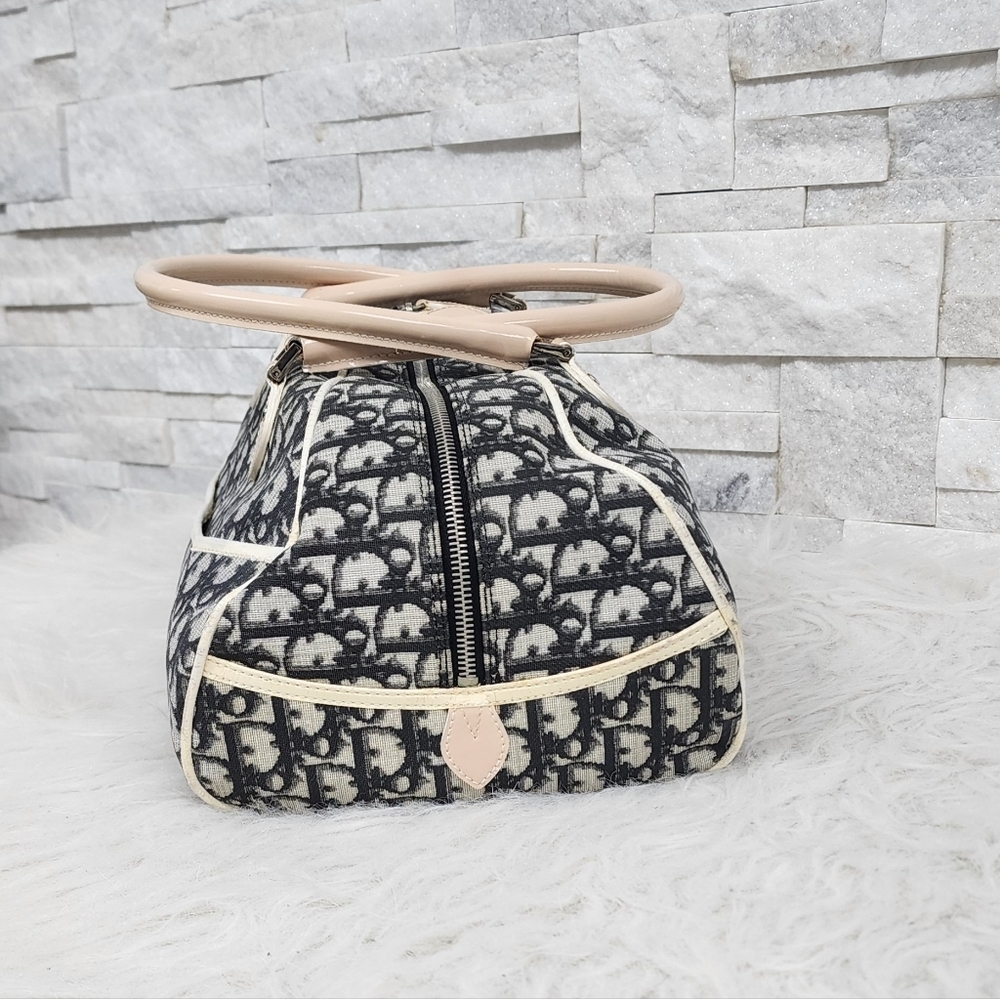Auth Christian Dior Boston Bowling bag Diorissimo Girly Chic#1 Trotter Bag - Picture 8 of 13